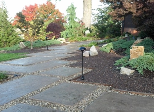 Outdoor walkway designed by Dwyer DesignScapes