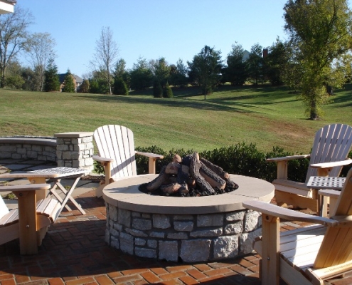 A fire pit designed by Dwyer DesignScapes