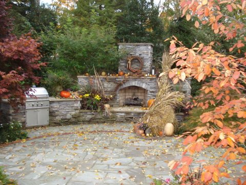 Fall patio accents in Louisville, Kentucky